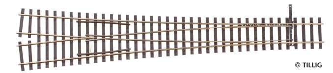 TILLIG 85383 - H0 Außenbogenweiche, Herzstückwinkel 9°
